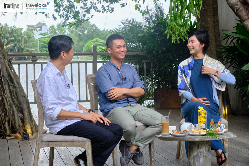 Doanh nhân Helly Tống, travel blogger Tâm Bùi và nhạc sĩ Đức Thịnh trò chuyện về du lịch chữa lành