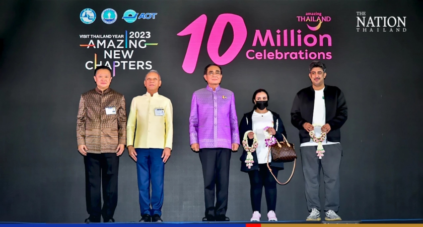 Thái Lan kỉ niệm du khách thứ 10 triệu trong năm 2022, vào ngày 10/12 vừa qua.