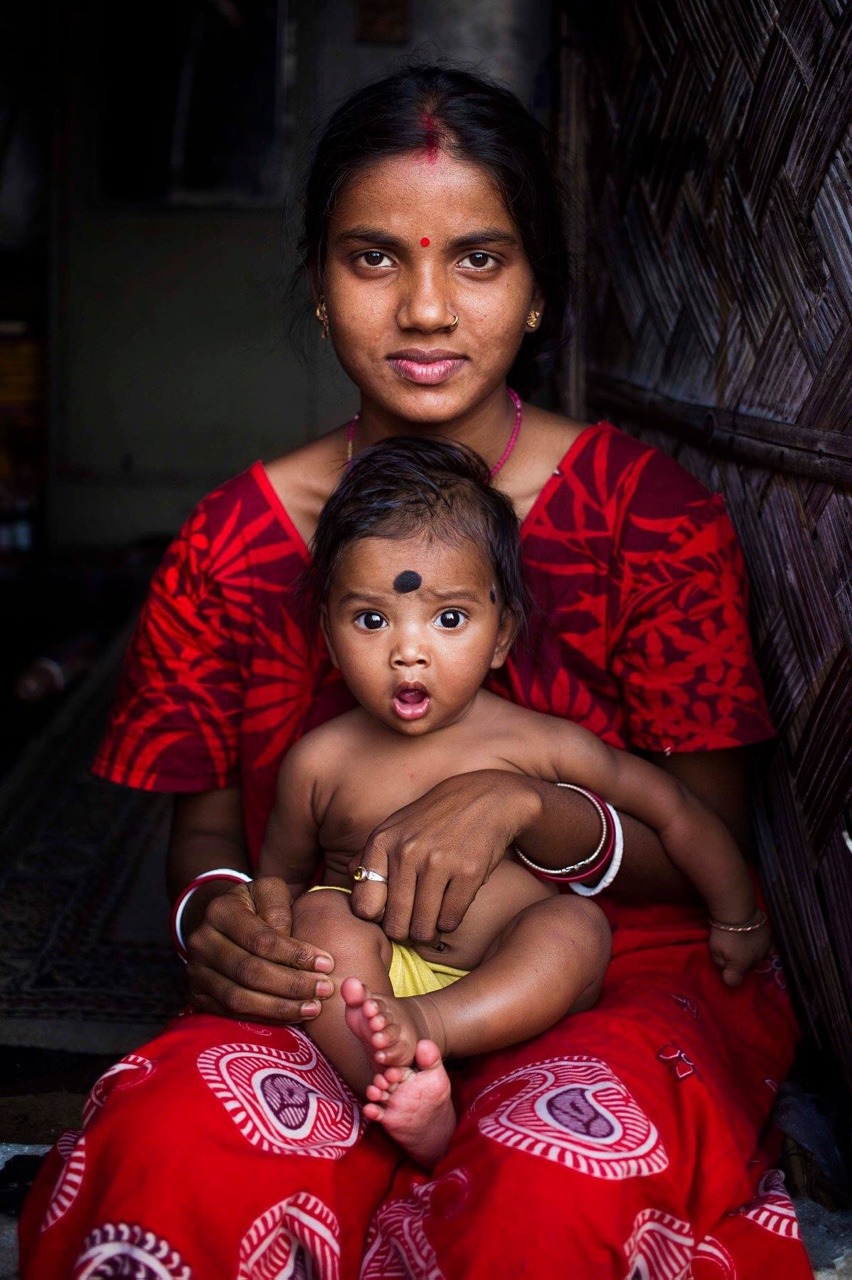 Arpita và con trai của cô ấy tại Kolkata, Ấn Độ.