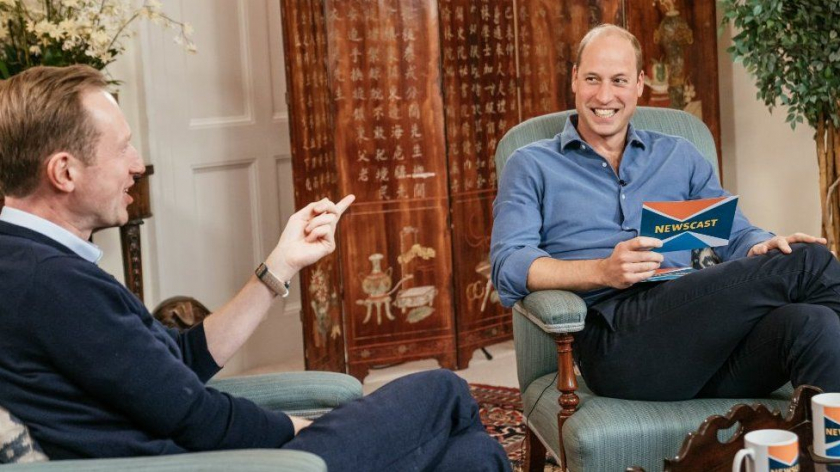 Hoàng tử William trong buổi phỏng vấn của chương trình Newscast vào ngày 14/10.