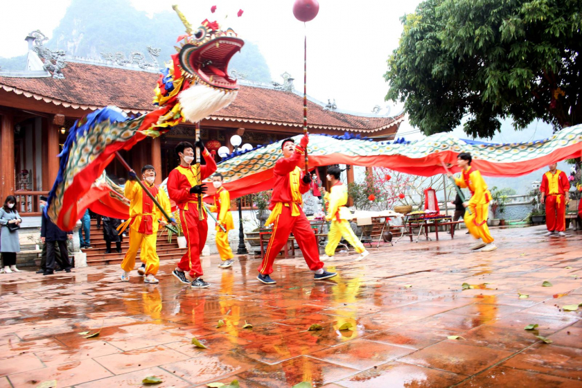 UBND huyện Quảng Hòa, tỉnh Cao Bằng tổ chức đón Bằng công nhận Di sản văn hóa phi vật thể quốc gia Lễ hội tranh đầu pháo vào ngày 4/3 vừa qua. Ảnh: Internet