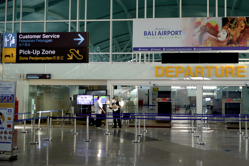 Từ cuối ngày 13/10, Sân bay Quốc tế Ngurah Rai đã không nhận được thông tin về bất kì chuyến bay quốc tế nào.