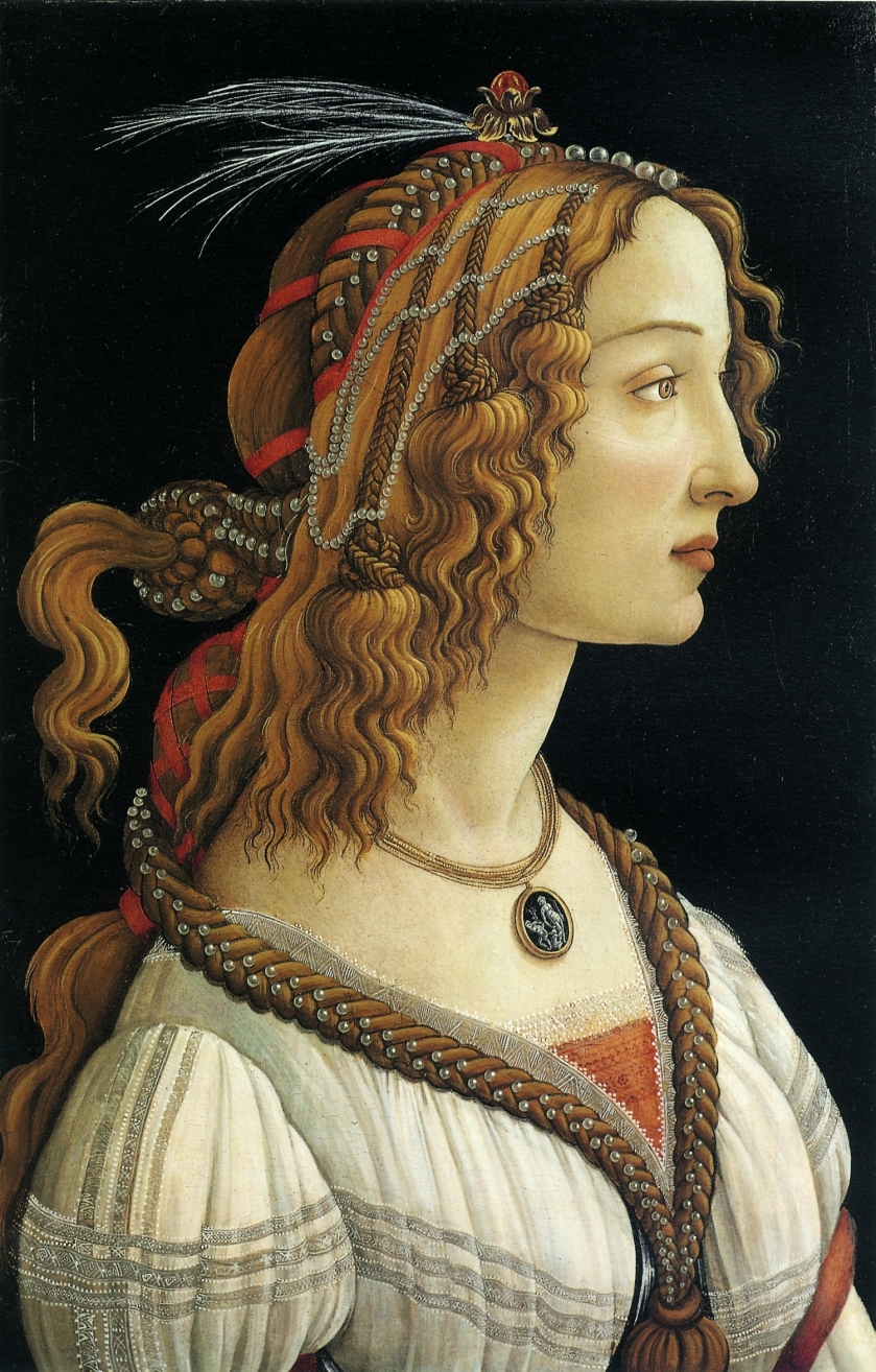 Tác phẩm Idealized Portrait of a Lady (c.1480-1485) - Sandro Botticelli