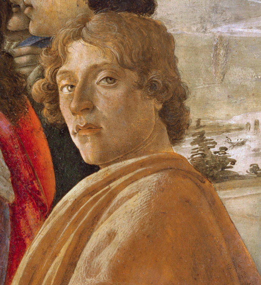 Tự họa của Sandro Botticelli trong tác phẩm Adoration of the Magi