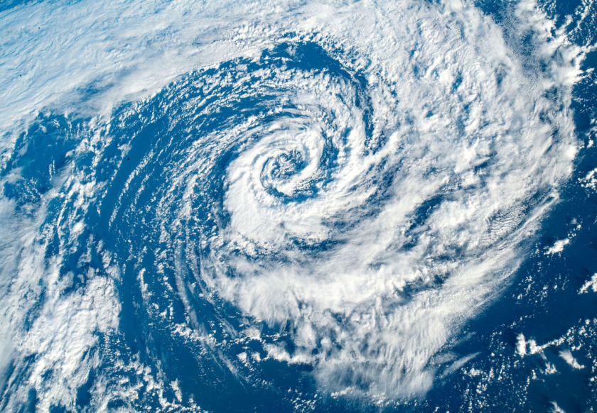 Đám mây xoáy trên Nam Thái Bình Dương vào ngày 13/5/2021