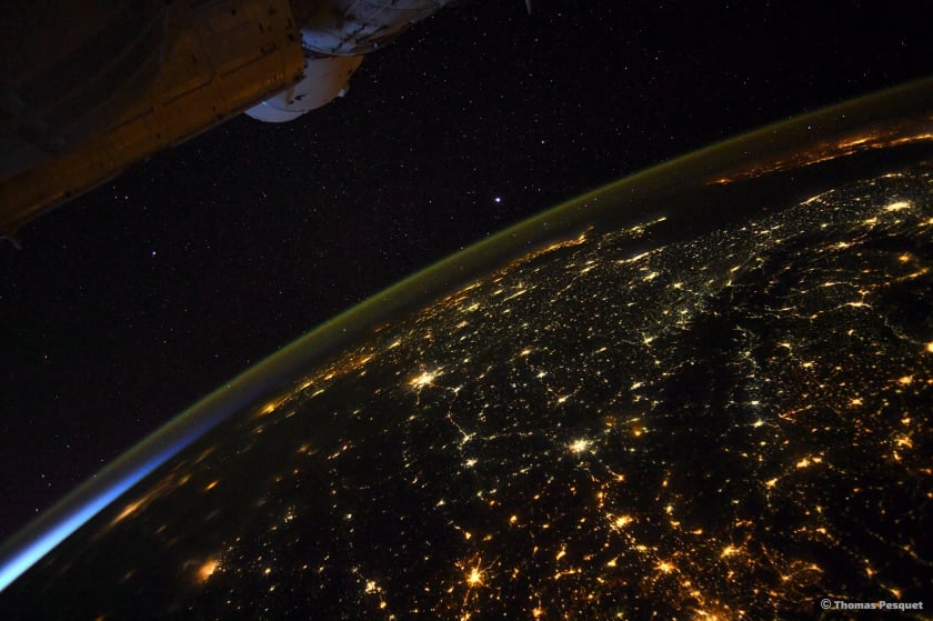 Khung cảnh ban đêm ở Đức nhìn từ ISS ngày 8/9/2021