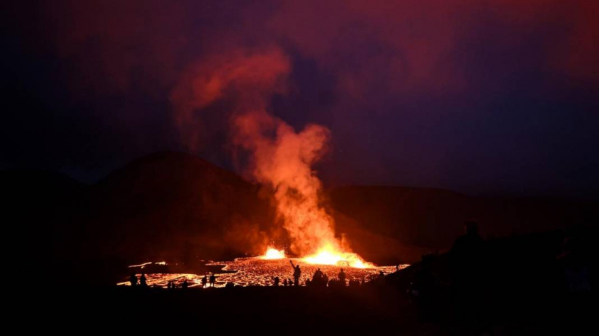 Địa điểm xảy ra vụ phun trào mới ở thung lũng Meradalir, bên ngoài thị trấn Grindavik, vào ngày 6/8/2022