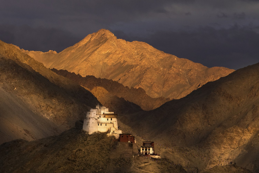 Quang cảnh Tu viện Namgyal Tsemo, ở Leh, vùng Ladakh của Ấn Độ