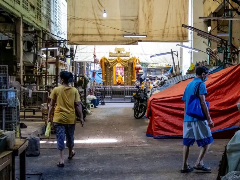 Một khu chợ ở Bangkok