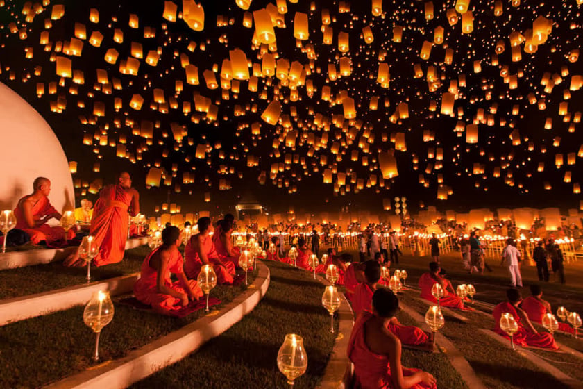 Trung thu ở Thái Lan được gọi là lễ cầu trăng