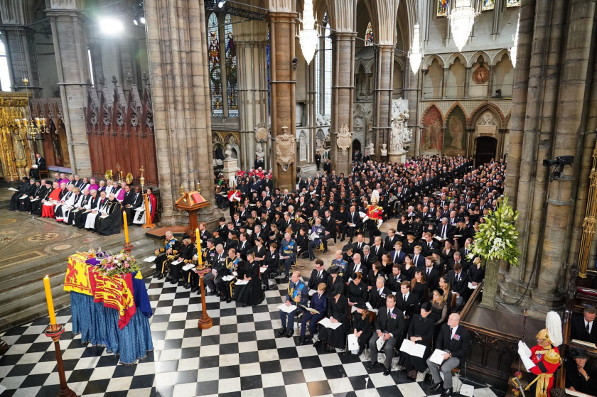 Quang cảnh lễ tang chính thức của Nữ hoàng Elizabeth II tại Tu viện Westminster