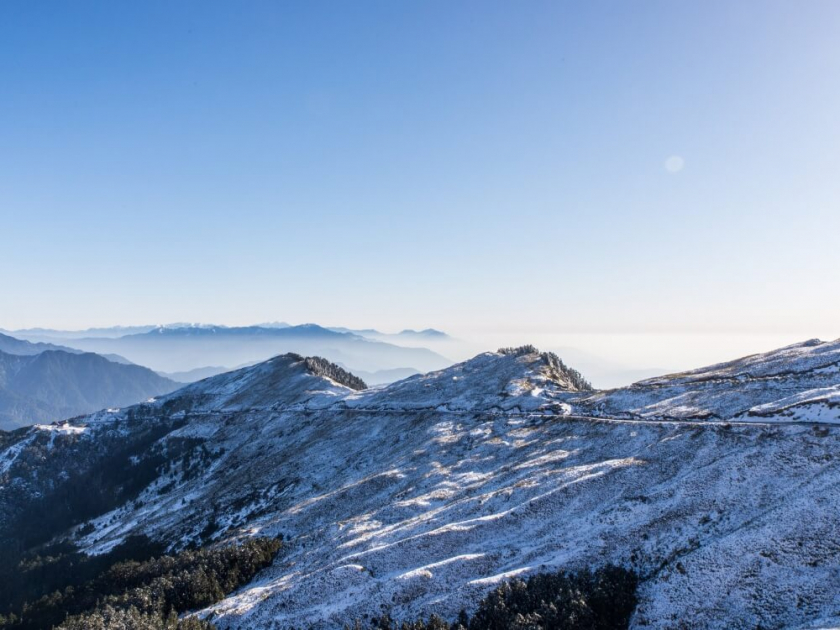 Núi Hehuan phủ đầy tuyết