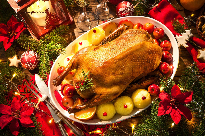 Thịt ngỗng quay là món ăn chủ đạo trong ngày Giáng sinh tại Đức