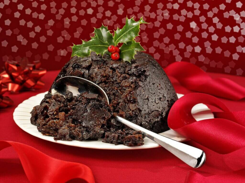 Bánh pudding Giáng sinh có nguồn gốc từ món “frumenty” làm từ trái cây, yến mạch, các loại hạt và mỡ thận bò hoặc cừu