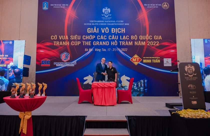 Thành công của Giải vô địch Cờ vua siêu chớp các CLB toàn quốc tranh Cup The Grand Ho Tram Strip năm 2022 là bước đệm để khu nghỉ dưỡng tiếp tục trở thành địa điểm đăng cai Giải vô địch cờ vua quốc gia 2023
