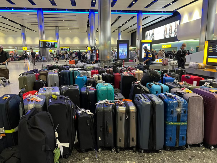 Hành lý của du khách không được xử lý.