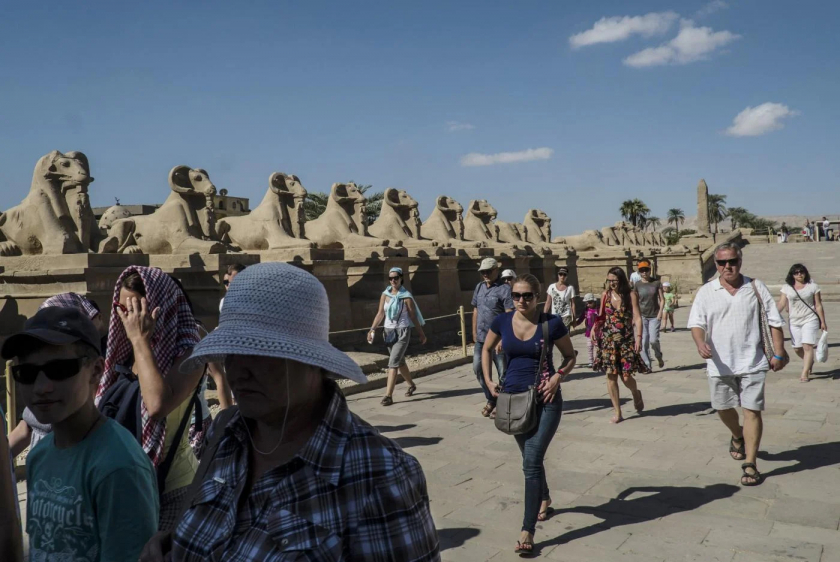 Khách Nga du lịch tại Ai Cập.