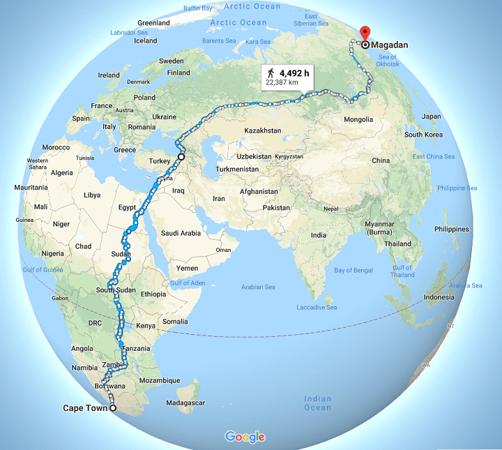 Cung đường đi bộ dài nhất thế giới.
