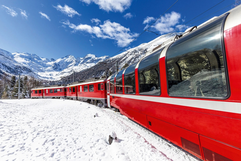 Tàu Bernina Express, Switzerland Ảnh: AWL