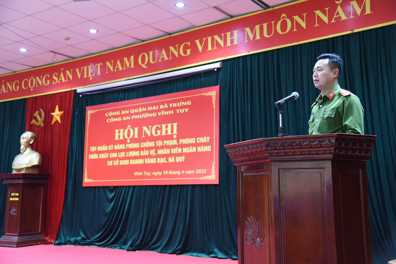Trung tá Phạm Trung Khánh Tùng – Trưởng Công an phường Vĩnh Tuy