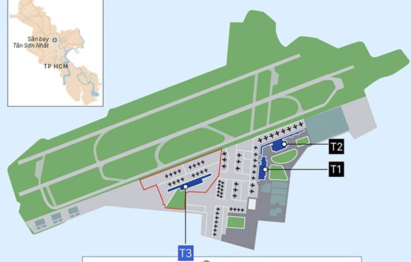 Nhà ga T3 sân bay Tân Sơn Nhất sẽ giúp giảm tải áp lực ùn ứ tại sân bay (Ảnh: hanoimoi)