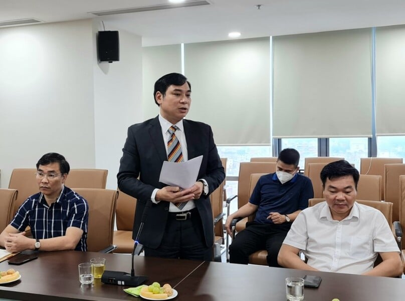 Phó Giám đốc Sở Giao thông vận tải TP Hà Nội Đào Duy Phong phát biểu nhận nhiệm vụ