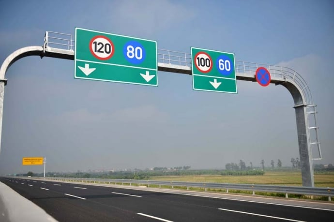 Toàn tuyến cao tốc Hà Nội - Hải phòng dài hơn 105km với vận tốc thiết kế tốc độ tối đa lên tới 120km/h, tối thiểu là 60km/h. Ảnh: Báo Giao thông