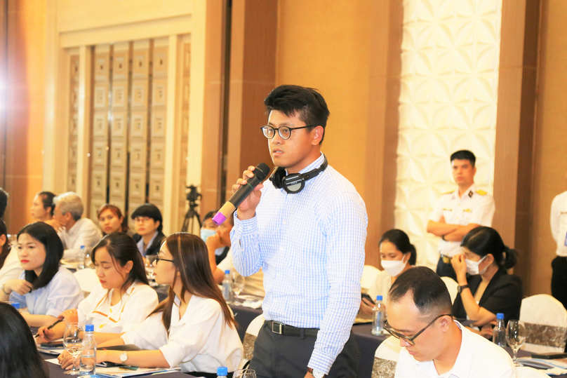 Ông Aaron Yang, Phó Tổng giám đốc phụ trách khai thác và thị trường hãng tàu Yang Ming mong muốn cung cấp dịch vụ tốt nhất cho khách hàng tại Việt Nam - Ảnh: Công Hoan