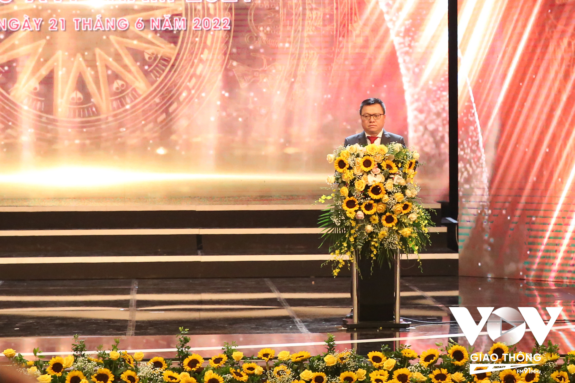 Chủ tịch Hội Nhà báo Việt Nam Lê Quốc Minh phát biểu tại lễ trao giải