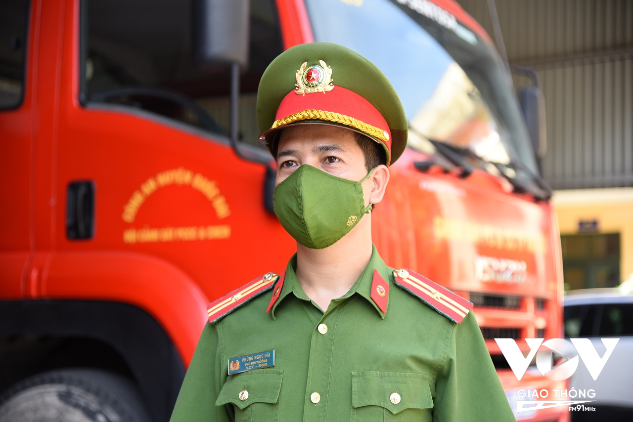 Thiếu tá Phùng Ngọc Hải, Phó đội trưởng đội Cảnh sát PCCC&CNCH Công an huyện Quốc Oai (Hà Nội)
