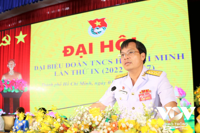 Đại tá Nguyễn Năng Toàn, Bí thư Đảng ủy, Chủ tịch Tổng công ty Tân Cảng Sài Gòn phát biểu