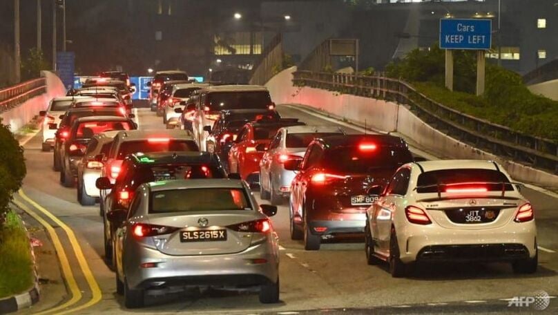 Lưu lượng giao thông trên đường cao tốc tại Singapore đã đạt khoảng 95% so với mức trước trước dịch COVID-19 vào tháng 5. Ảnh: AFP