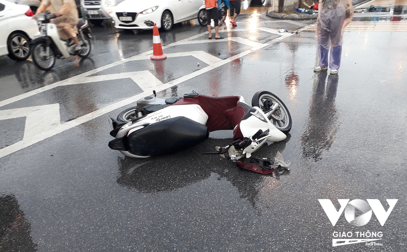 Chiếc xe gắn máy của nạn nhân