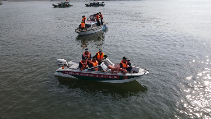 Đội tìm kiếm cứu hộ cứu nạn đường thủy 116 trong một lần làm nhiệm vụ
