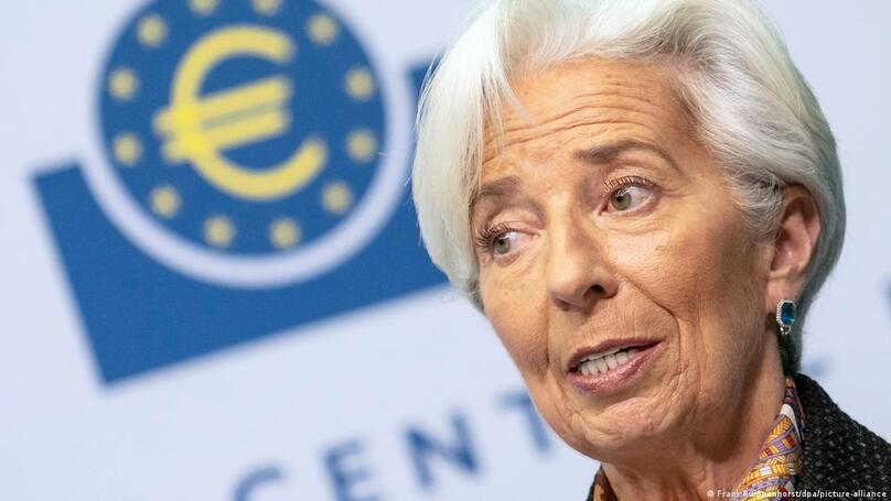 Chủ tịch ECB Christine Lagarde cho biết việc nâng lãi suất ở mức cao hơn còn để kiểm soát 'kỳ vọng lạm phát tăng liên tục'. Ảnh: DW