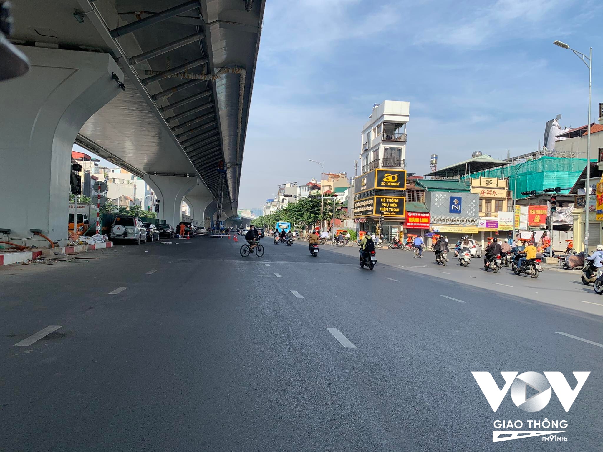 Tuyến đường Minh Khai đang vào giai đoạn hoàn thiện.
