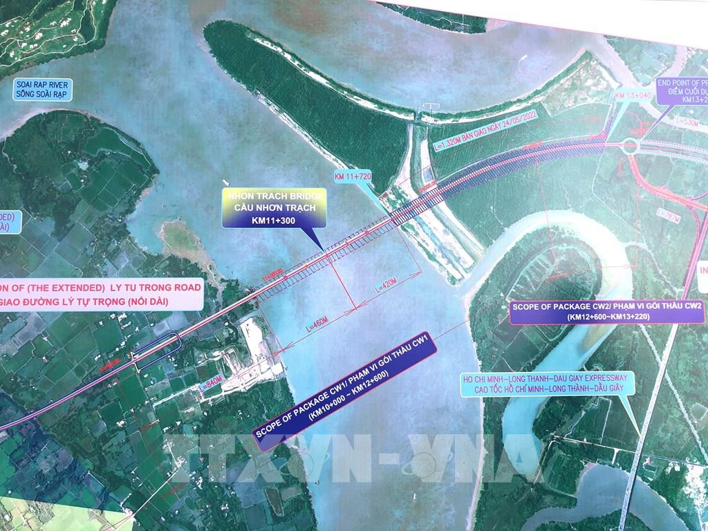 Mô hình Dự án thành phần 1A của đoạn Tân Vạn - Nhơn Trạch giai đoạn 1 thuộc Đường Vành đai 3 TP. Hồ Chí Minh. Ảnh: Nguyễn Văn Việt - TTXVN
