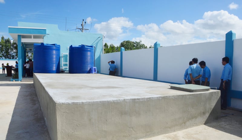 Một trạm cấp nước của Trung tâm nước sạch và vệ sinh môi trường tỉnh Sóc Trăng. Ảnh: Công an nhân dân