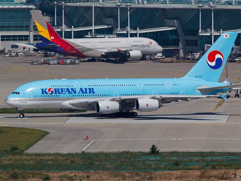 Máy bay của hãng Hàng không Korean Air.