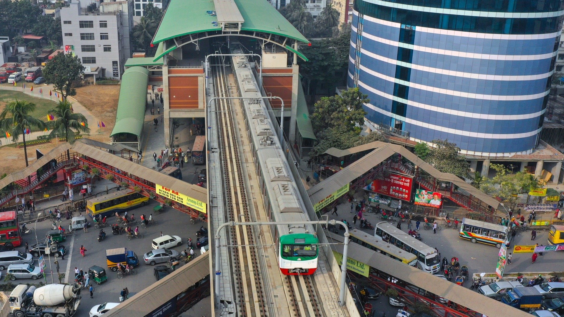 Tuyến Metro đầu tiên của Bangladesh đã chính thức hoạt động từ ngày 28/12 vừa qua. Ảnh: Mahmud Hossain Opu