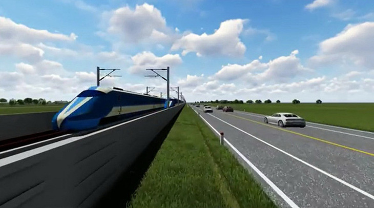 Phối cảnh đường sắt tốc độ cao TP.HCM - Cần Thơ (Ảnh: Viện Khoa học và Công nghệ Phương Nam)