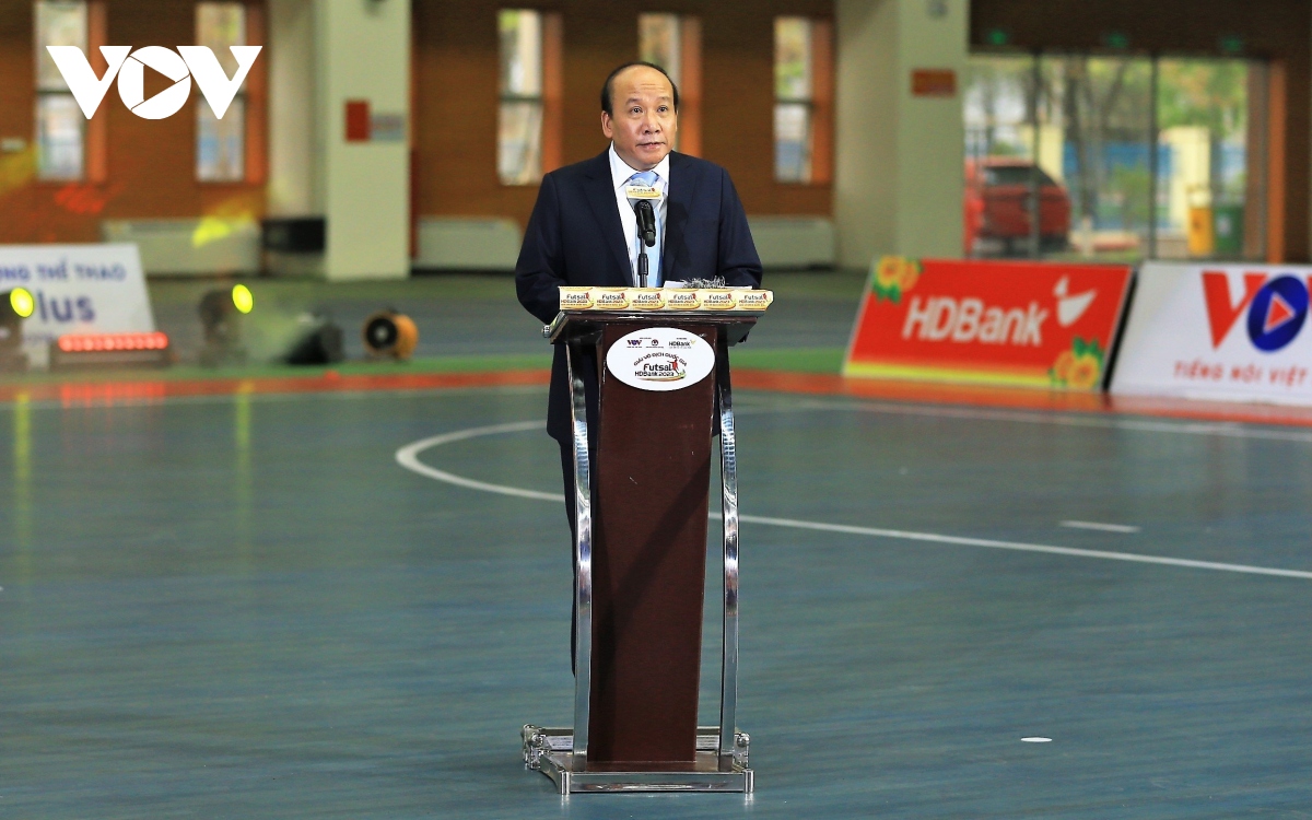 Ông Trần Minh Hùng - Phó tổng giám đốc Đài Tiếng nói Việt Nam, Phó chủ tịch Ủy ban Olympic Việt Nam, Đồng Trưởng Ban Chỉ đạo Futsal Quốc gia 2023