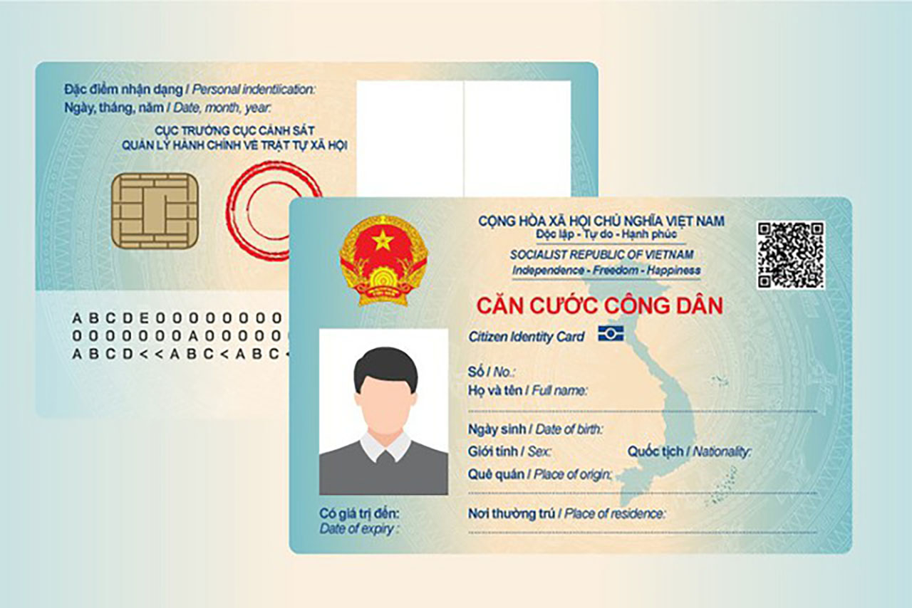 Căn cước công dân gắn chip dự kiến sẽ không có mẫu vân tay (nguồn: Chinhphu.vn)