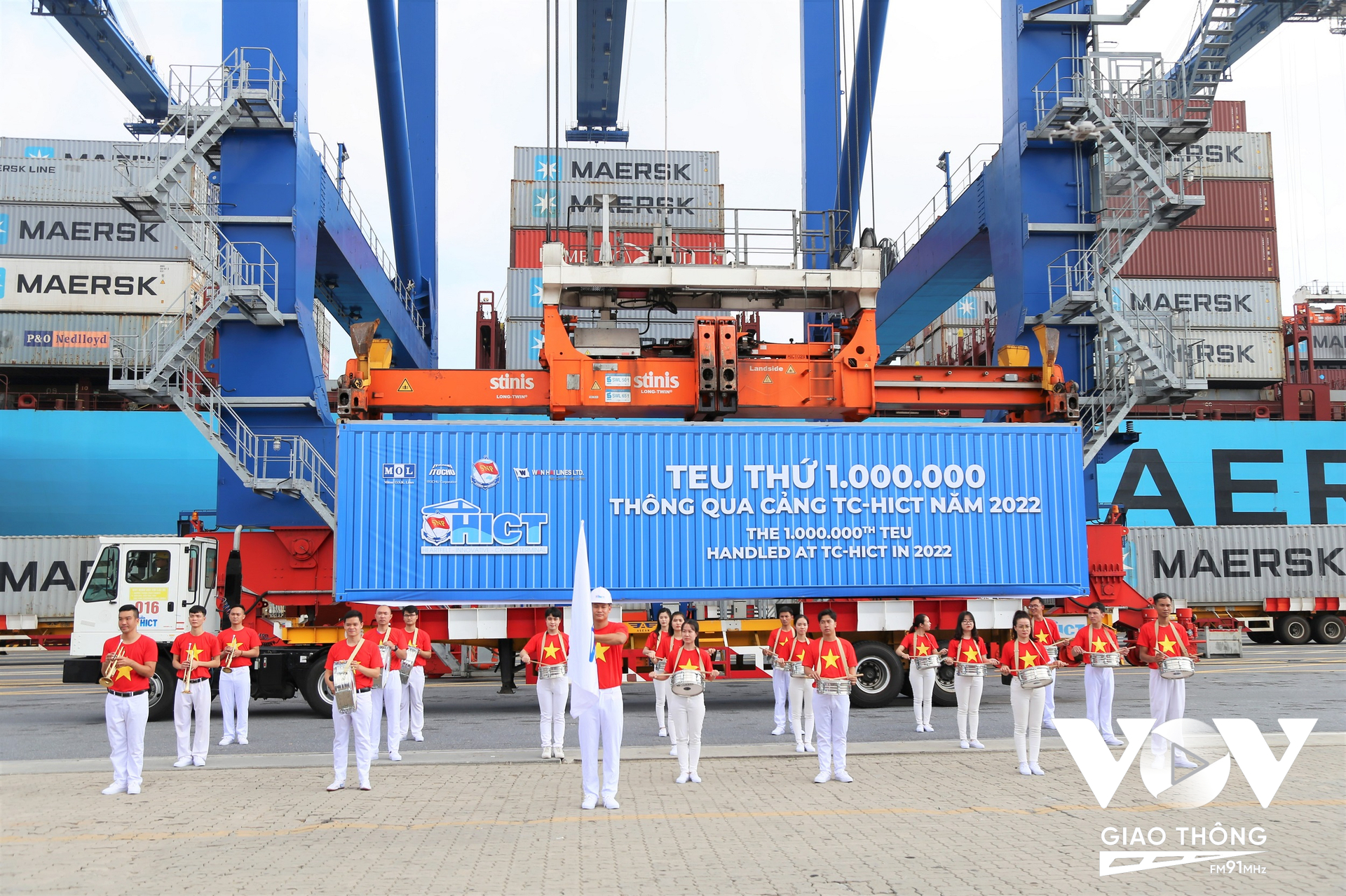 Cảng container quốc tế Tân Cảng Hải Phòng đón Teu thứ 1 triệu thông qua (tháng 11/2022)