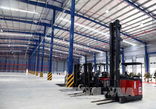 Hệ thống kho chứa hàng của Trung tâm Logistics Transimex Đà Nẵng. Ảnh: Trần Lê Lâm-TTXVN