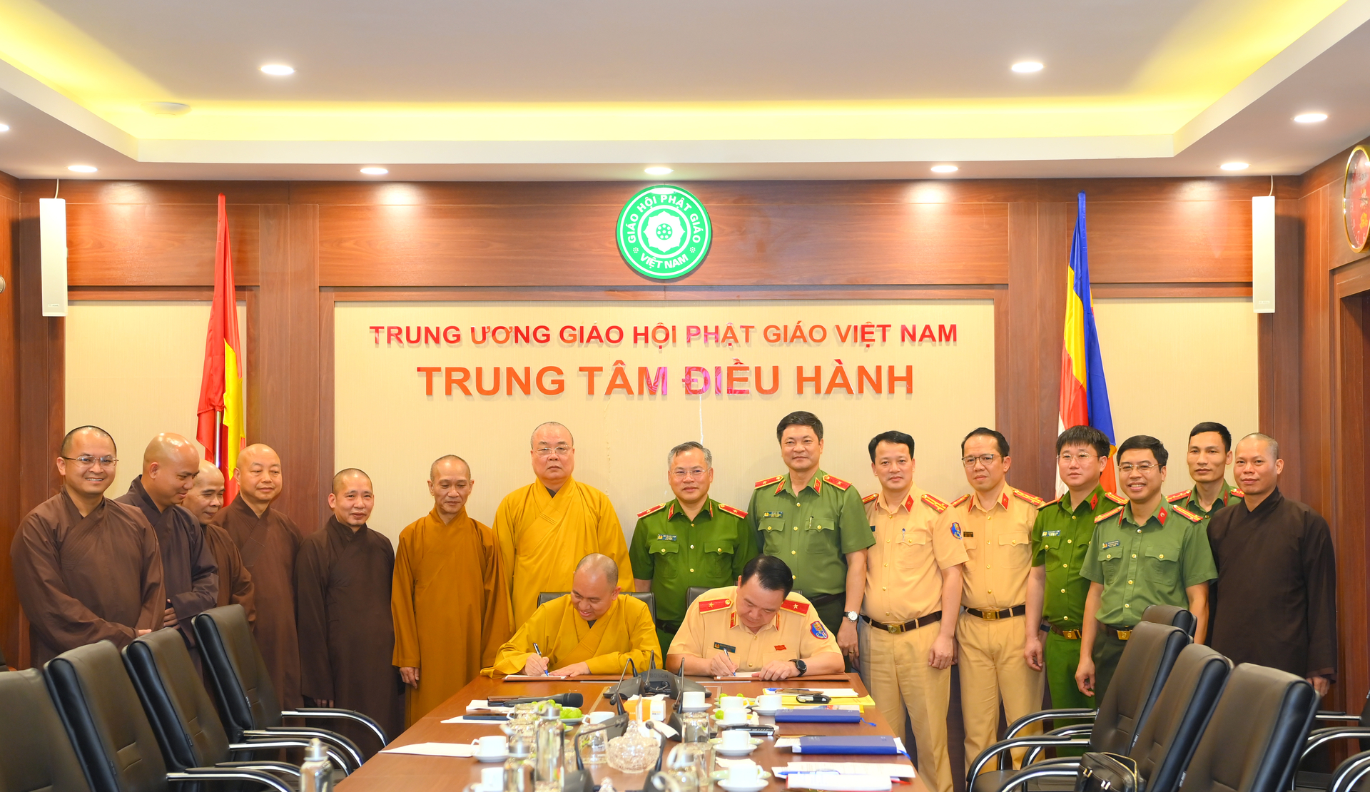 Lễ ký kết giữa Cục CSGT và Giáo hội Phật giáo (GHPG) Việt Nam
