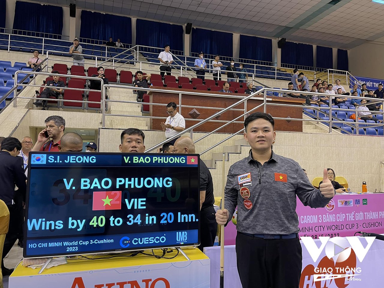 Bao Phương Vinh là 1 trong 7 cơ thủ Việt Nam góp mặt tại vòng đấu chính tham gia tranh tài với những tay cơ hàng đầu thế giới.