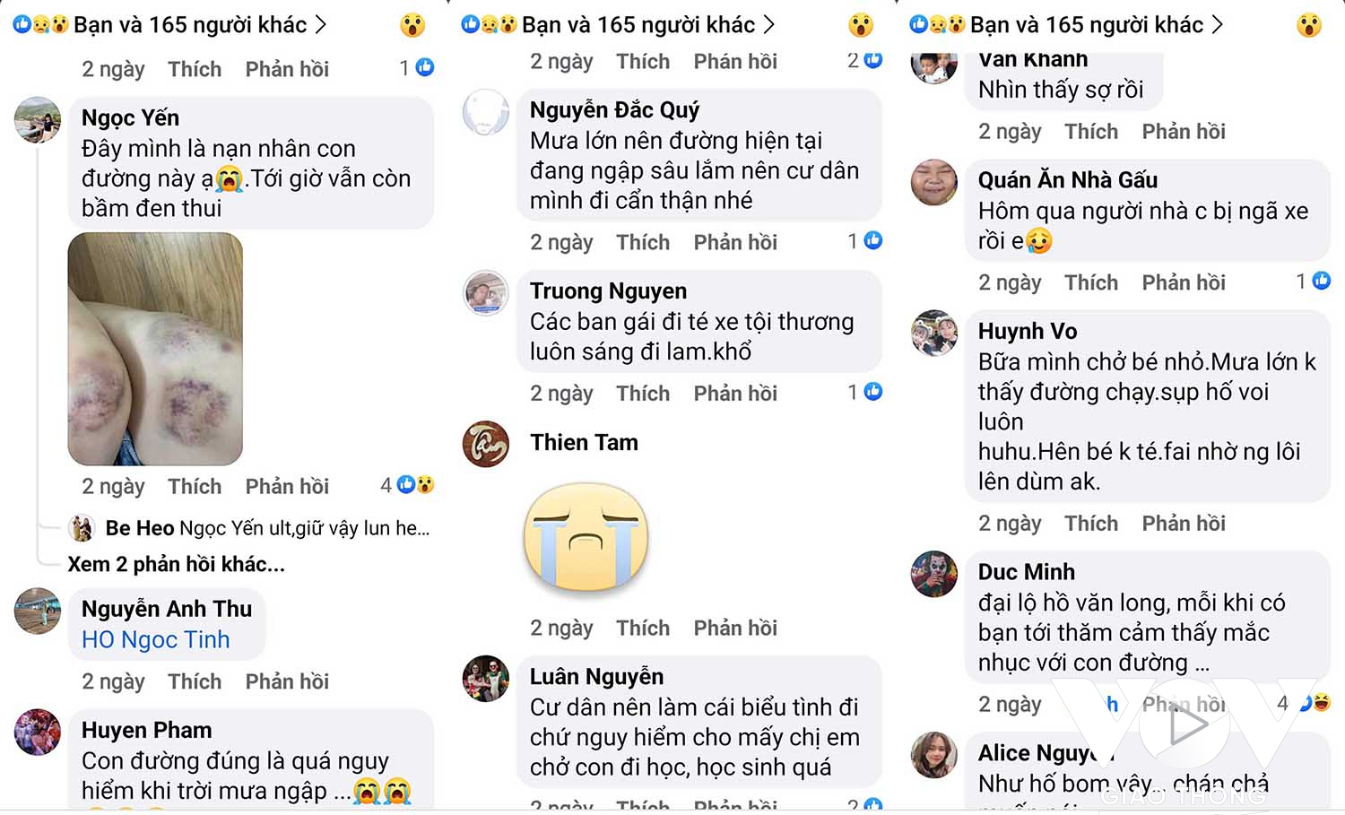 Nhiều người dân bức xúc trên mạng xã hội vì đã từng là nạn nhân khi lưu thông qua đoạn đường Hồ Văn Long.