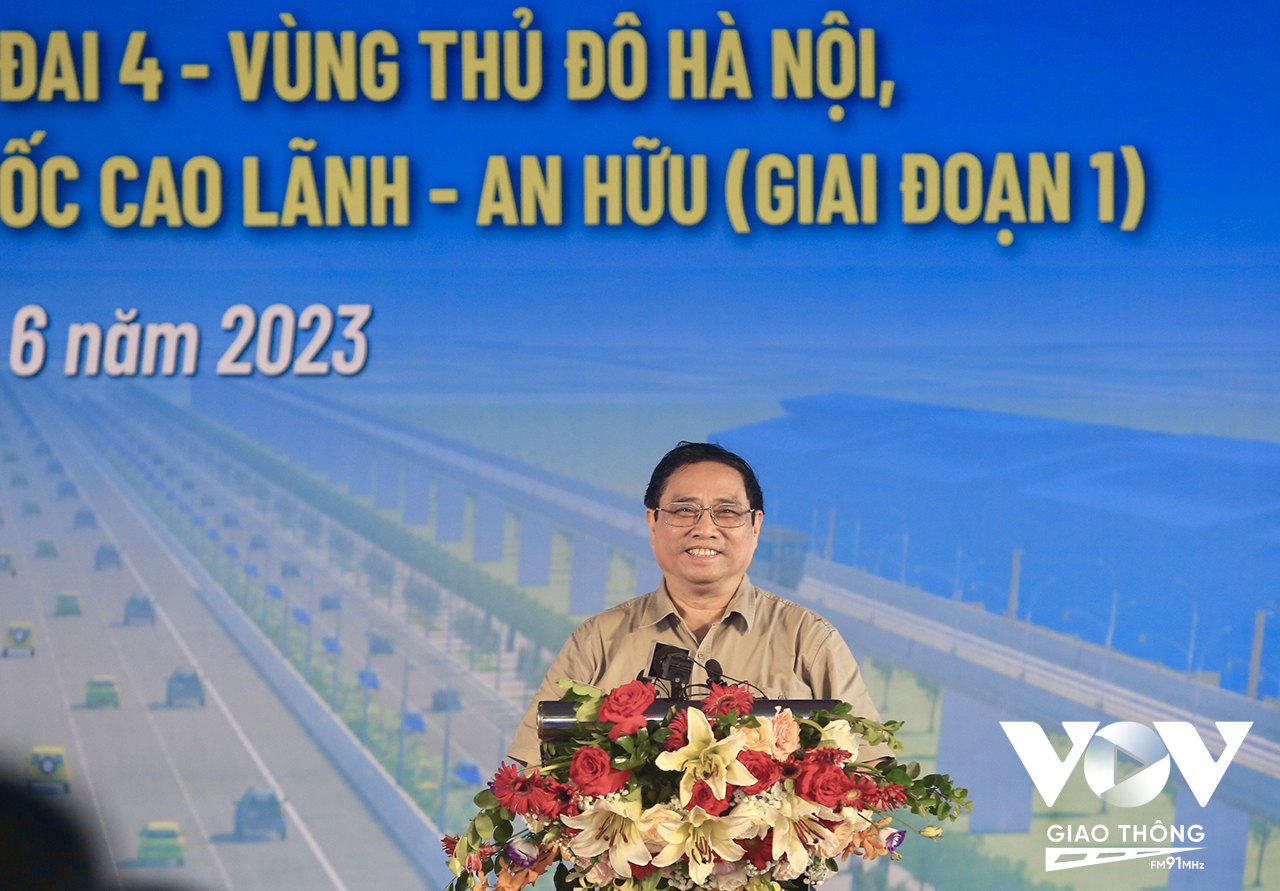 Thủ tướng Chính phủ Phạm Minh Chính phát biểu tại Lễ khởi công