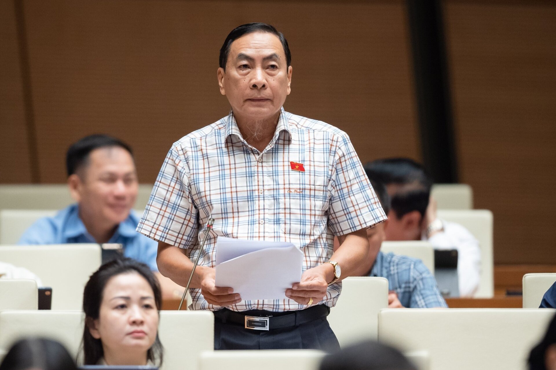 Đại biểu Quốc hội Phạm Văn Hòa, Ủy viên Ủy ban pháp luật Quốc hội. Ảnh: Media Quốc hội